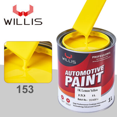 Peinture de finition automobile WILLIS modèle 153 jaune citron 1K résine acrylique revêtement liquide peinture automobile/voiture