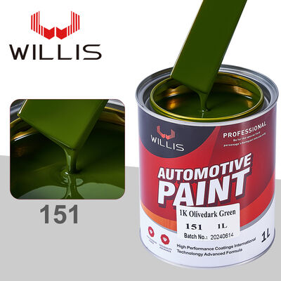 Chinois Fabriqué 1K Basecoat Auto Liquide Coating Solid Olivedark Verte Réparation de voiture Peinture Spray Application Résine acrylique Excellente