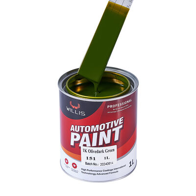 Chinois Fabriqué 1K Basecoat Auto Liquide Coating Solid Olivedark Verte Réparation de voiture Peinture Spray Application Résine acrylique Excellente
