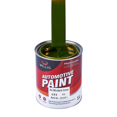 Chinois Fabriqué 1K Basecoat Auto Liquide Coating Solid Olivedark Verte Réparation de voiture Peinture Spray Application Résine acrylique Excellente