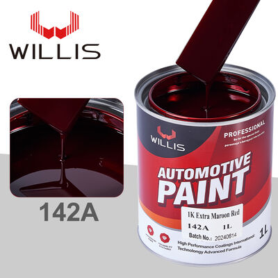 Peinture automobile Willis Auto Repair, revêtement liquide, base 1K, résine acrylique extra rouge bordeaux, application par pulvérisation