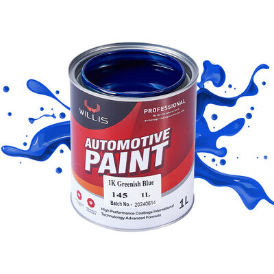 Peinture automobile 1K bleu verdâtre Peinture automobile couleur solide 1K Basecoat avec revêtement en résine acrylique Peinture de finition automatique