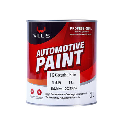 Peinture automobile 1K bleu verdâtre Peinture automobile couleur solide 1K Basecoat avec revêtement en résine acrylique Peinture de finition automatique