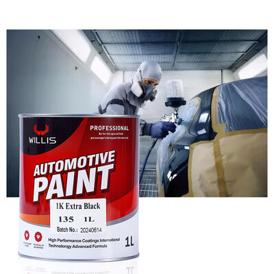 1K Extra Black Liquid Automotive Refinish Coating Paint 1K Solid Color Base Coat for Plastic Black Automotive Coating