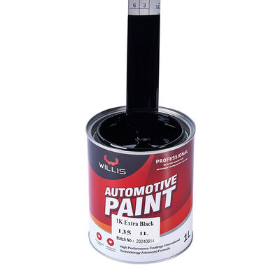 1K Extra Black Liquid Automotive Refinish Coating Paint 1K Solid Color Base Coat for Plastic Black Automotive Coating