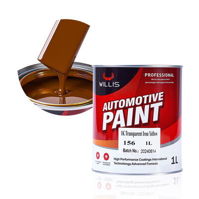 Peinture de réparation de voiture transparente 1K directe d'usine, résine acrylique monocomposant jaune fer pour peinture automobile