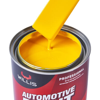 Peinture automobile 1K jaune couleur unie, résine acrylique fabriquée en Chine, revêtement liquide pour application par pulvérisation