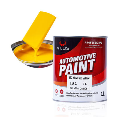 Peinture automobile 1K jaune couleur unie, résine acrylique fabriquée en Chine, revêtement liquide pour application par pulvérisation