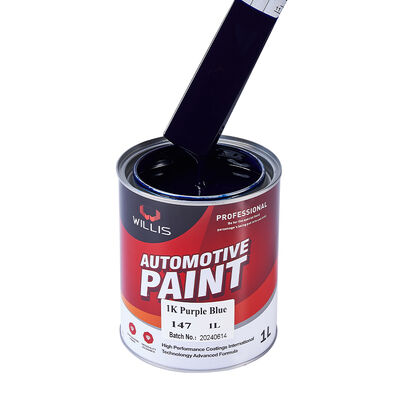 Willis 1K Auto Refinish Basecoat Solid Purple Blue Acrylique Résine de revêtement de pâte de peinture automobile de revêtement de la Chine