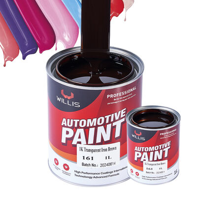 Vente à chaud 1K peinture de voiture en résine acrylique à bas prix de fer brun de couleur métallique pulvérisation d'application de réparation de voiture peinture diluant vernis