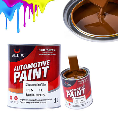 Couche de base jaune de fer transparente 1K Peinture automatique de résine acrylique revêtement liquide pour la finition de voiture OEM Disponible diluant de peinture automatique