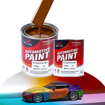 Couche de base jaune de fer transparente 1K Peinture automatique de résine acrylique revêtement liquide pour la finition de voiture OEM Disponible diluant de peinture automatique