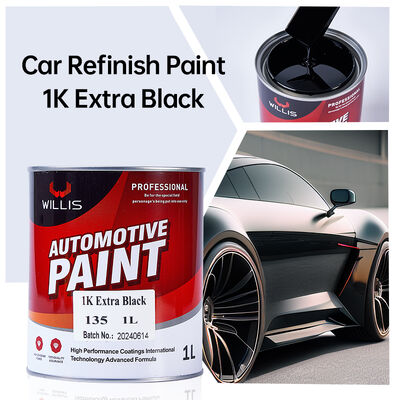 Peinture de réparation de voiture spéciale noire 1K à couverture super forte, peinture de carrosserie fabriquée à partir de résine acrylique