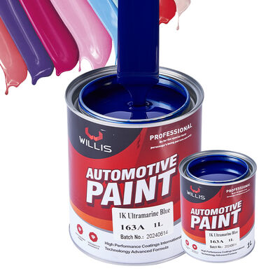 1K peinture bleu ultramarine pour voiture à pulvériser une composante de résine acrylique peinture liquide de réparation de voiture couleur solide route du navire fabriqué en Chine