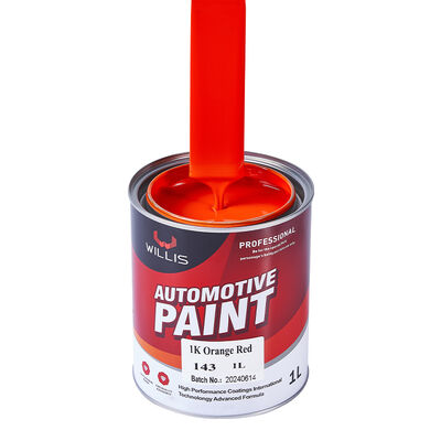 WILLIS 1K Peinture à pulvériser pour voiture orange Un composant automobile Refinissement de la résine acrylique revêtement liquide Couleur solide Peinture de couleur 1K Chine
