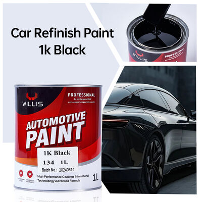 WILLIS 1K Peinture à pulvériser pour voiture noire Un composant automobile Refinissement de résine acrylique revêtement liquide Couleur solide Peinture de couleur 1K Chine
