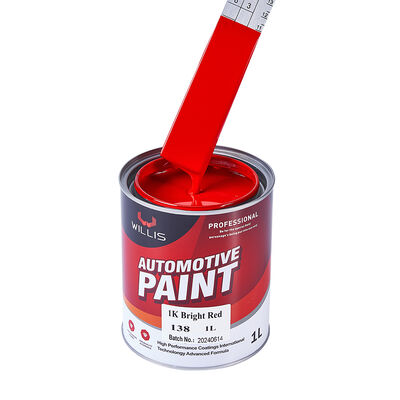 Peinture à pulvérisation automobile liquide de résine acrylique rouge vif à un composant Peinture de finition automobile avec services OEM\ODM Willis Chine