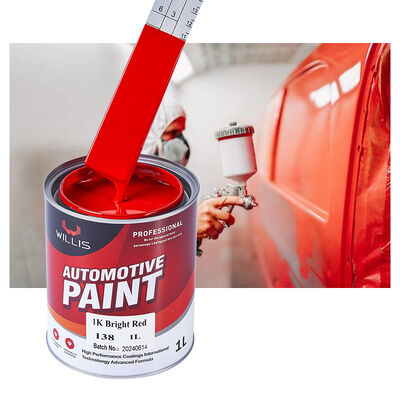 Peinture à pulvérisation automobile liquide de résine acrylique rouge vif à un composant Peinture de finition automobile avec services OEM\ODM Willis Chine