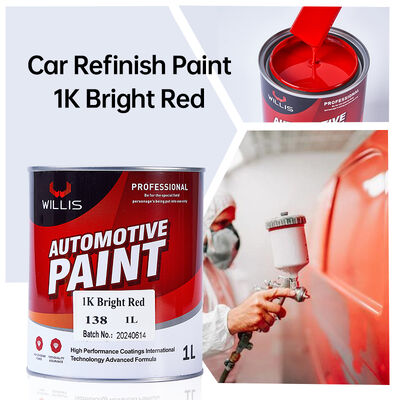 Peinture à pulvérisation automobile liquide de résine acrylique rouge vif à un composant Peinture de finition automobile avec services OEM\ODM Willis Chine