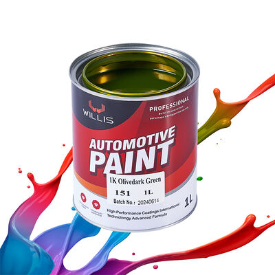 Chinese Made 1K Basecoat Auto Coating Solid Olivedark Green Car Repair Paint 1K 2K Auto Refinish with Excellent Performance