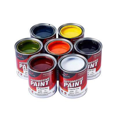 Peinture automobile à haute performance 1K Pure Solid Color Basecoat Auto Coating Factory Peinture automobile avec des tons acryliques métalliques pour le raffinage des voitures