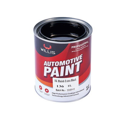 Peinture de couleur WILLIS 1K pour voitures enduites de plastique en résine acrylique 1K avec extra noir Peinture premium 1K pour peinture de revêtement de véhicule