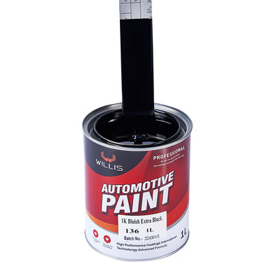 Peinture de couleur WILLIS 1K pour voitures enduites de plastique en résine acrylique 1K avec extra noir Peinture premium 1K pour peinture de revêtement de véhicule