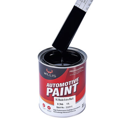 Peinture de couleur WILLIS 1K pour voitures enduites de plastique en résine acrylique 1K avec extra noir Peinture premium 1K pour peinture de revêtement de véhicule