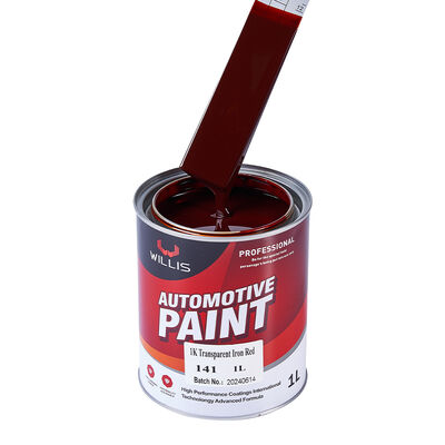 Peinture de réparation automobile 1k Peinture transparente de fer rouge acrylique Peinture de finition de voiture