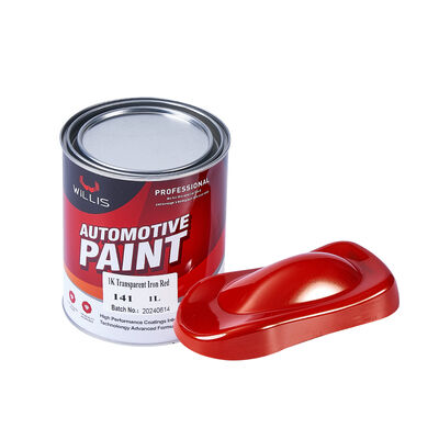 Peinture de réparation automobile 1k Peinture transparente de fer rouge acrylique Peinture de finition de voiture