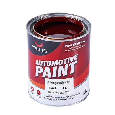 Peinture de réparation automobile 1k Peinture transparente de fer rouge acrylique Peinture de finition de voiture