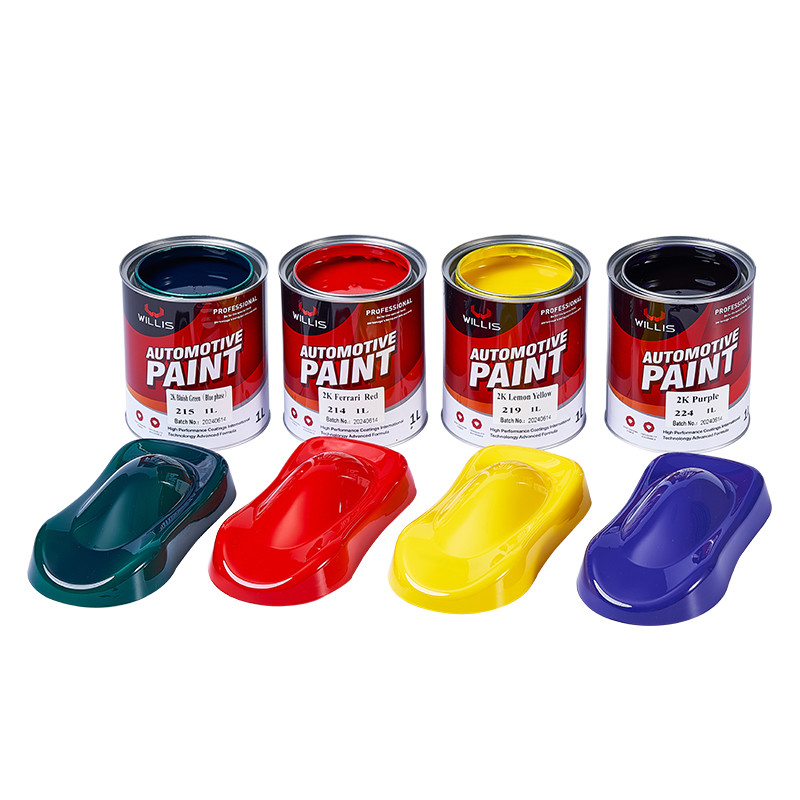 Couleur personnalisable Willis Peinture de finition automatique pour camions 2k Peinture à pulvériser Peinture de finition automatique Peinture métallique bleue de voiture