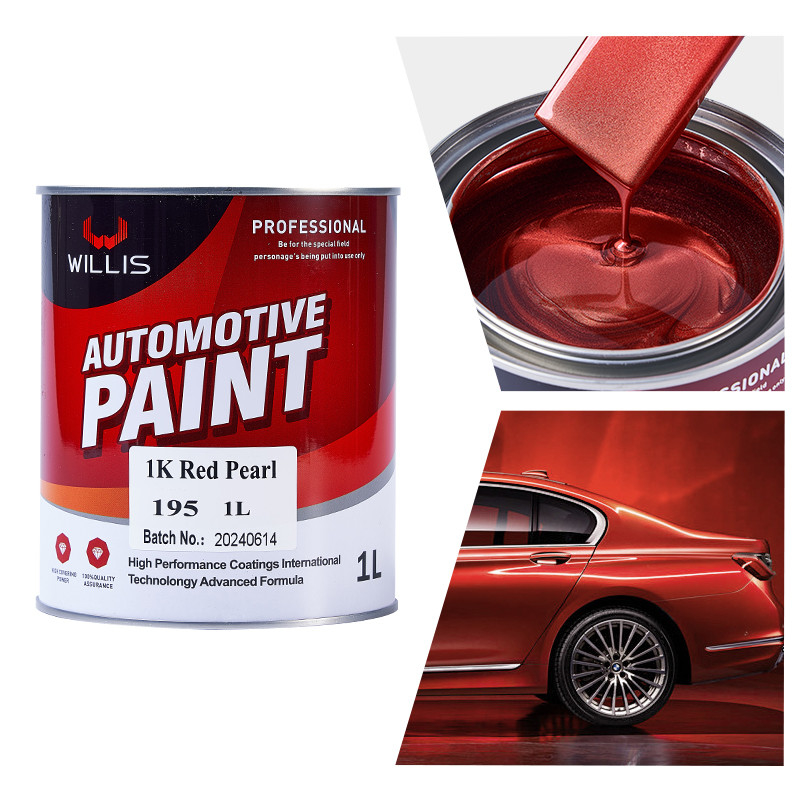 Peinture automobile à perle claire 1K Perle rouge Laque acrylique peinture automobile diluant
