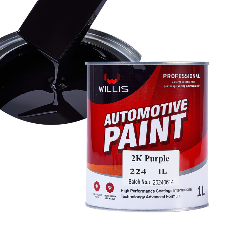 Pourpre / orange / rouge 2K pourpre 2K peinture solide pour pistolet à pulvérisation facile à infiltrer 2K pourpre peinture de finition automatique