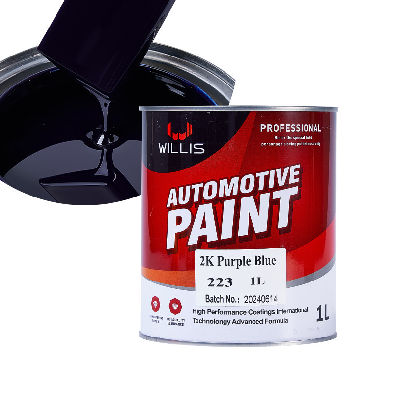 Le remplisseur de carrosserie solide de haute brillance durcit, forte adhérence 2K Peinture métallique 2K Peinture auto couleur bleu violet