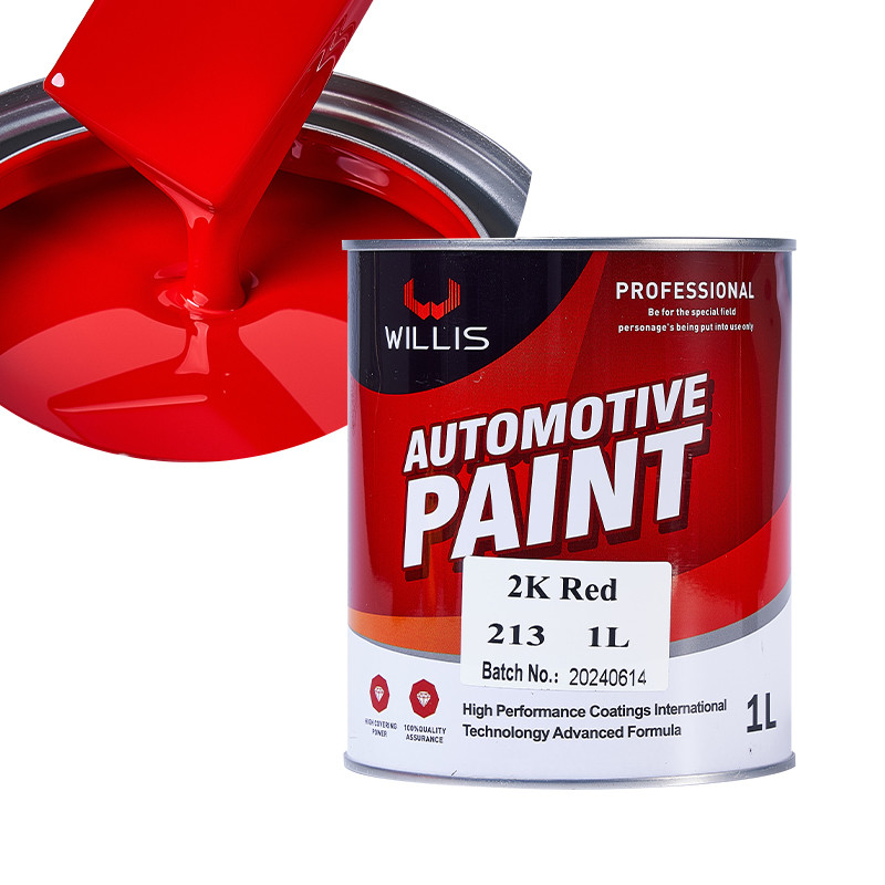 Protection automobile Peinture solide rouge 2K Haute dureté 1L / 4L par boîte Facile à construire