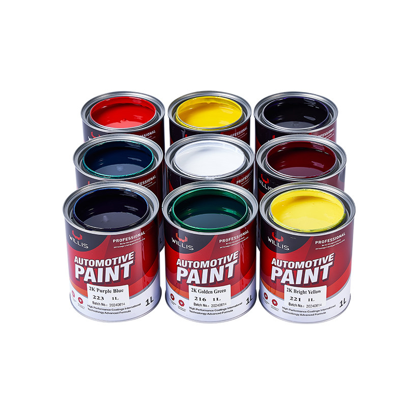 Base 2K résistante aux rayons UV rouge peinture de finition automatique deux composants peinture de finition automatique peinture de couleur acrylique