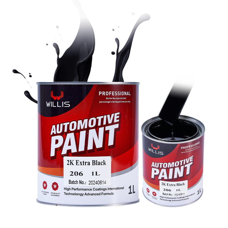 Véhicule Touch Up Orange Rouge Vert 2K Peinture solide 2K Extra Noir Peinture acrylique Couche liquide Peinture automobile