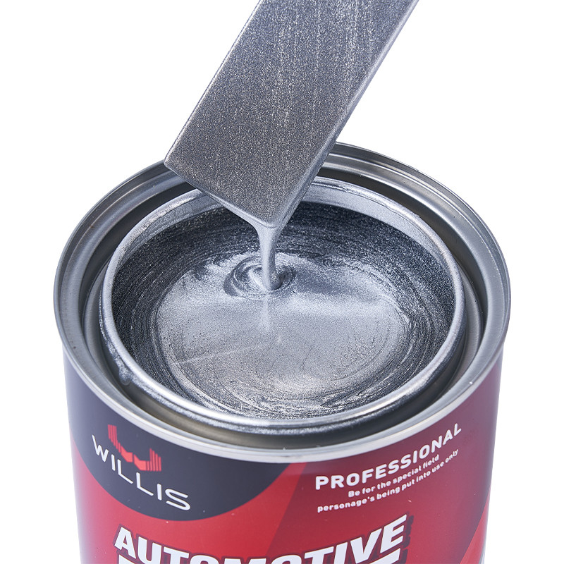 Couche liquide peinture argentée noire pour voiture, peinture argentée mate pour voiture pour pare-chocs en plastique 1K argent grossier métallique automobile