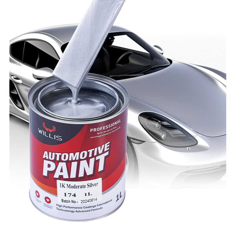 Peinture métallique métallique pour voiture à séchage rapide, revêtement liquide peinture acrylique laque à pulvérisation 1K Modérée peinture métallique pour voiture en argent