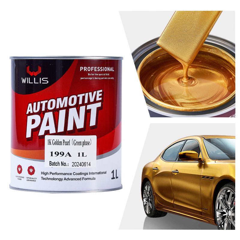 Peinture automobile 1K Perle pour revêtement liquide personnalisable en phase verte Perle dorée