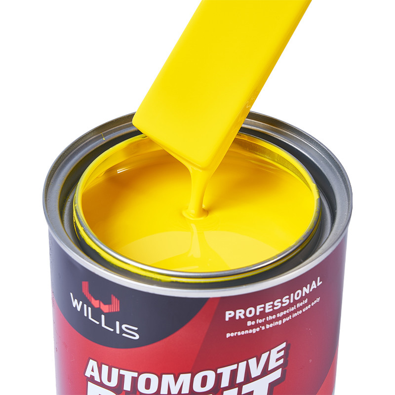 Peinture solide métallique brillante liquide citron jaune couleur 2k couleur pour voiture