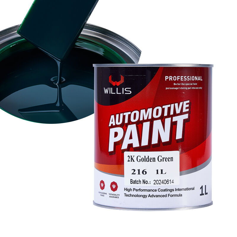 Vente à chaud 2K Verte dorée Peinture automobile couleurs multiples Disponible Basecoat Refinish Coating Peinture de réparation automobile Peinture