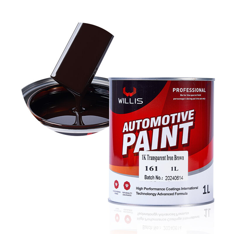 Vente à chaud 1K peinture de voiture en résine acrylique à bas prix de fer brun de couleur métallique pulvérisation d'application de réparation de voiture peinture diluant vernis