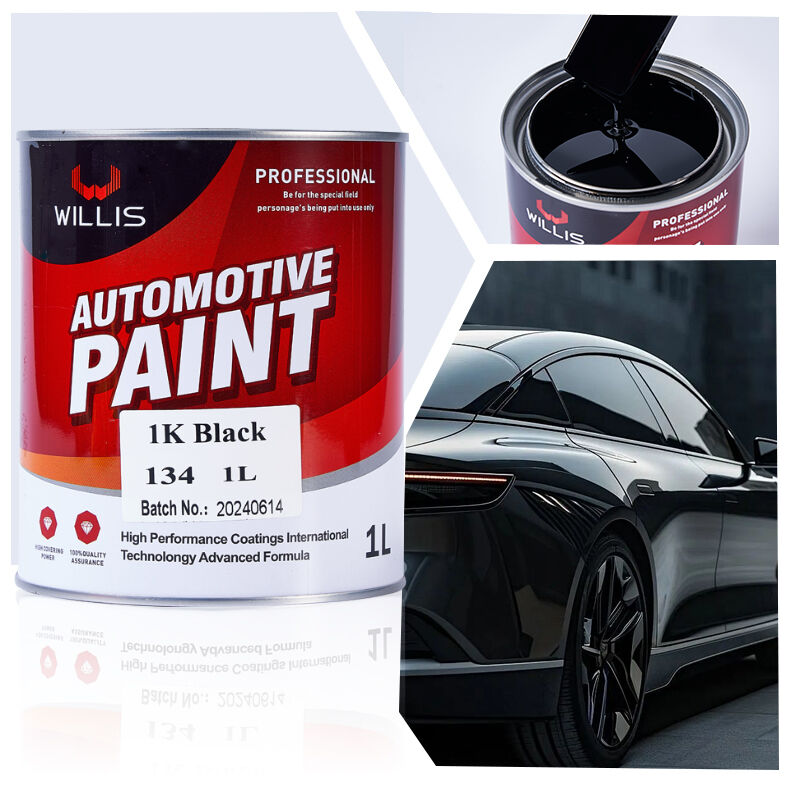 Peinture de réparation automobile à base de masterbatch acrylique à un seul composant 1K avancée avec couche et peinture de produit primaire brillante et mate
