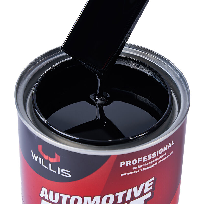 Vente à chaud 1K économique de peinture de réparation de voiture en résine acrylique noire et revêtement liquide pour voiture