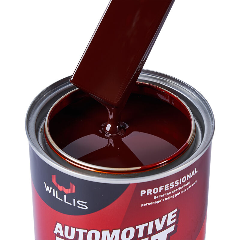 Peinture à pulvérisation automobile rouge transparente 1K revêtement liquide à base de résine acrylique pour les travaux de peinture métallique de voiture