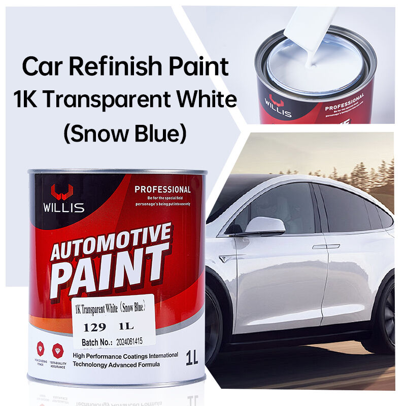 Peinture de retouche automobile liquide transparente blanche 1K, haute performance, écologique, résine acrylique